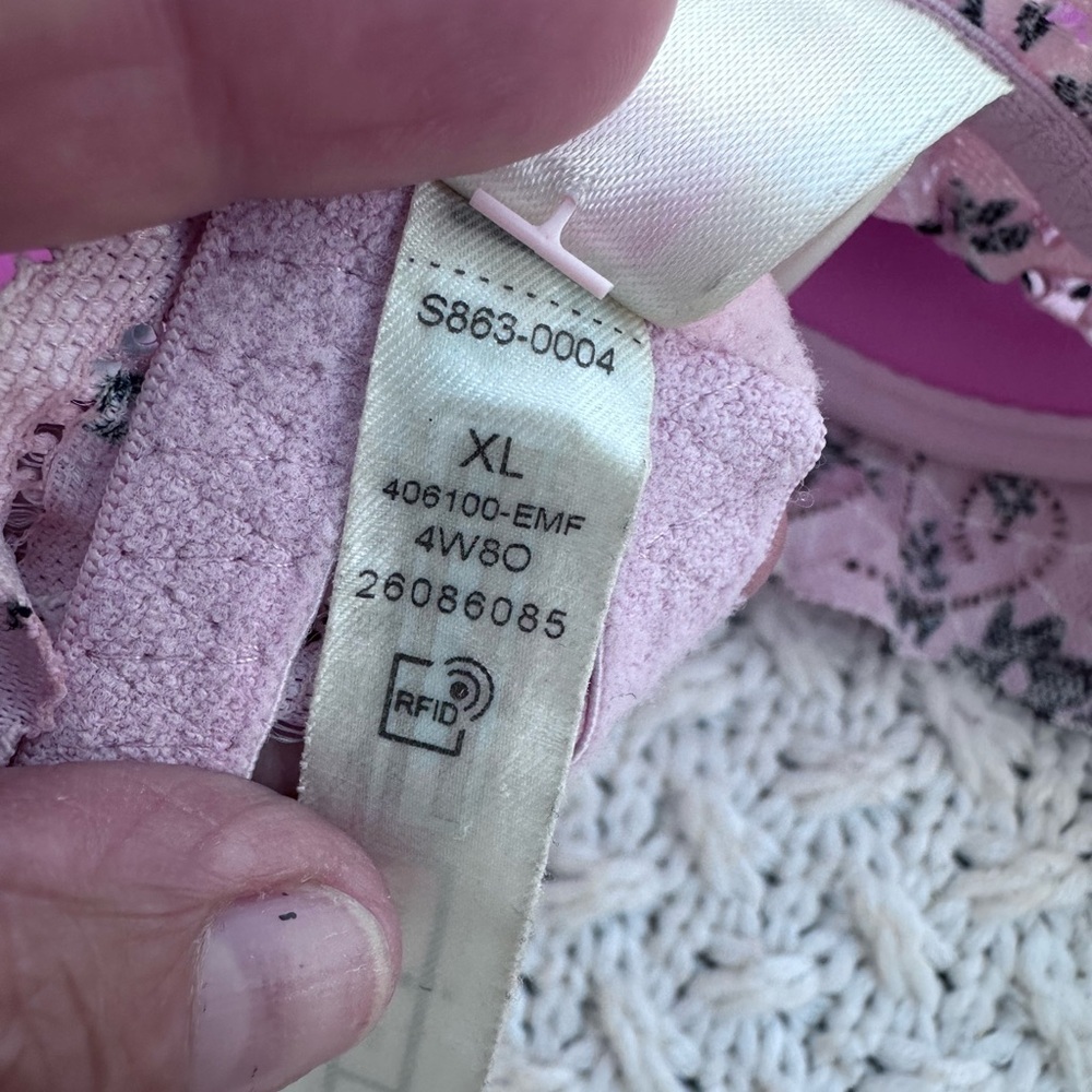 PINK XL WOMENS Floral Lace Bralette in Lavender and Black - Picture 5 of 12